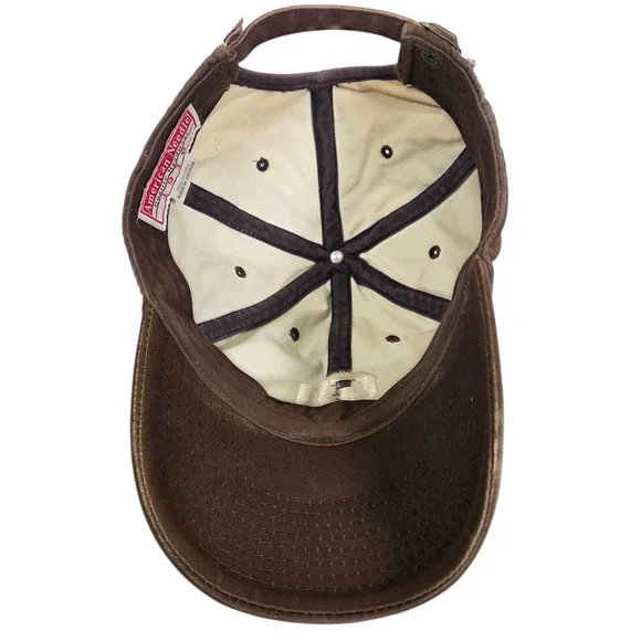 Vintage Rare American Needle Oklahoma Sooners Hat Unisex Brown OU Distressed